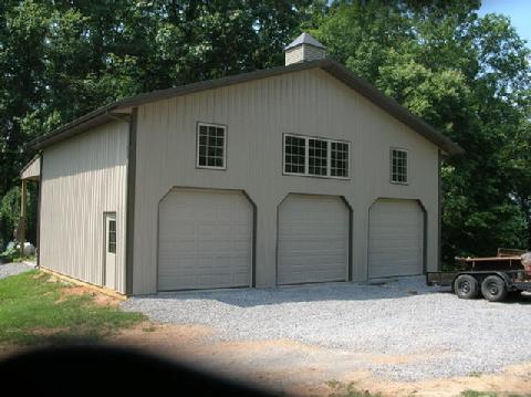 Customized White Construction post-frame building