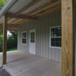 White Construction - small post frame shed - front porch