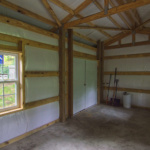 White Construction - small post frame shed - inside corner