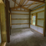White Construction - small post frame shed - inside opposite
